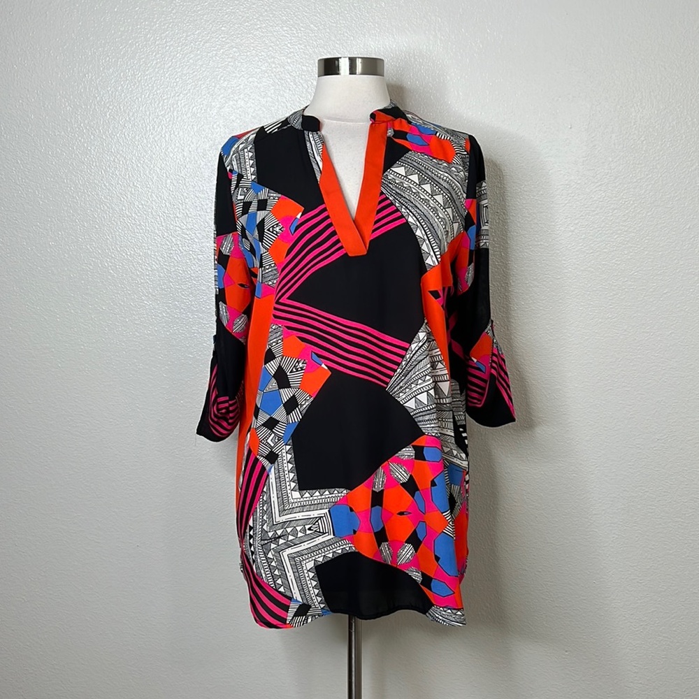 Gibson Latimer Abstract Print Blouse